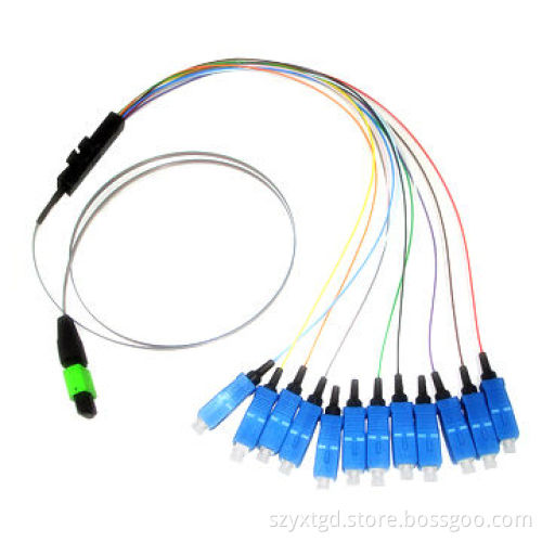 MPO-SC Fiber Optic Patch Cord, Insert and Pull Latching Connector for FTTH